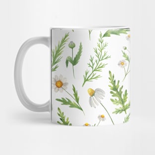 Light Daisy and Fern Floral Mug